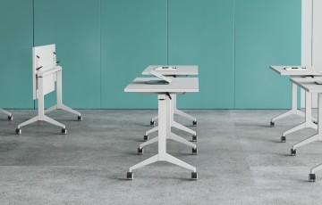 A folding desk — a great way to make the most of a small room