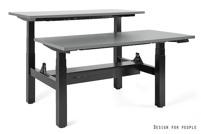 FIGHTER DOUBLE DESK - NEGRO - MARCO Y TABLERO - 2X(160X70 CM)