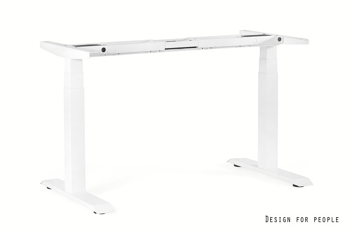 FIGHTER SINGLE DESK - WHITE - FRAME ADJUSTABLE FROM 100-180 CM