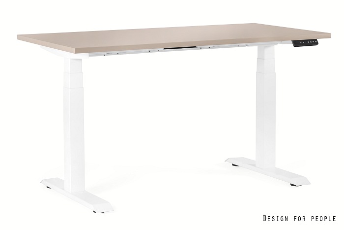 FIGHTER SINGLE DESK - WHITE - FRAME AND TOP - 140X70 CM - YZ-14 BEIGE
