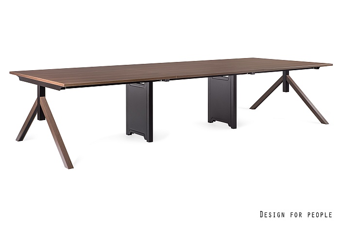 MARS - WORKSTATION 6 - MARCO Y TABLERO - 360X140 CM - YZ-17 WALNUT