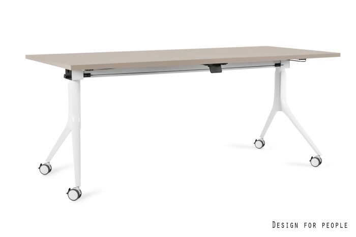CARL - WEISS - GESTELL UND TISCHPLATTE - 180X80 CM - YZ-14 BEIGE