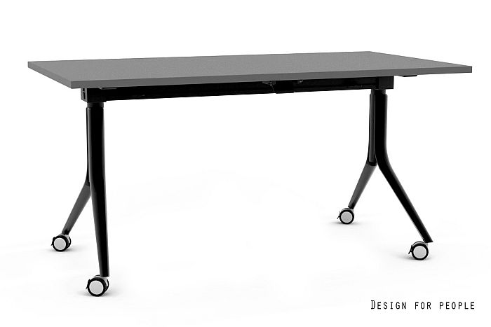 CARL - SCHWARZ - GESTELL UND TISCHPLATTE - 150X80 CM - YZ-13 ANTHRAZIT