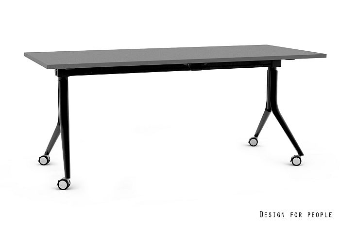 CARL - SCHWARZ - GESTELL UND TISCHPLATTE - 180X80 CM - YZ-13 ANTHRAZIT