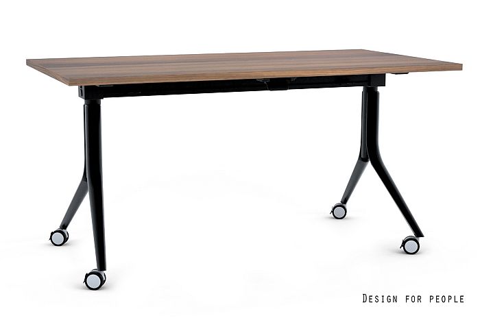 CARL - SCHWARZ - GESTELL UND TISCHPLATTE - 150X80 CM - YZ-17 WALNUT