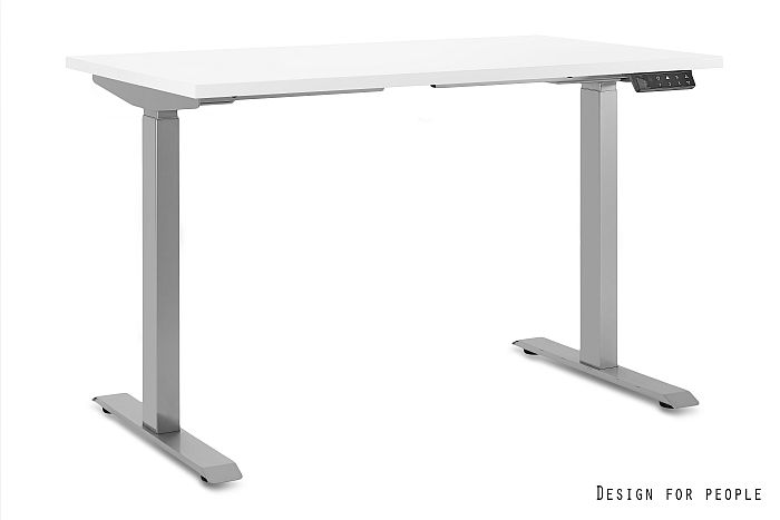 ASTRA - SZARY - STELAŻ I BLAT - 160X70 CM - YZ-02 BIAŁY