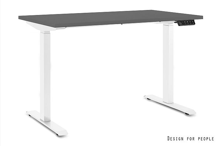 ASTRA - BIAŁY - STELAŻ I BLAT - 160X70 CM - YZ-13 ANTRACYT