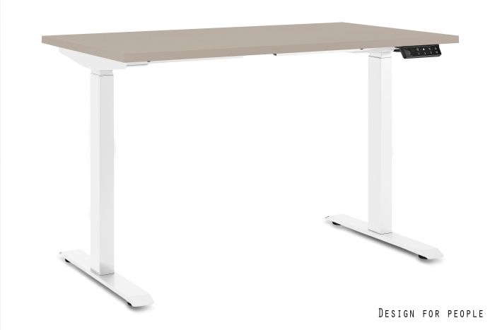 ASTRA - BIAŁY - STELAŻ I BLAT - 160X70 CM - YZ-14 BEŻOWY