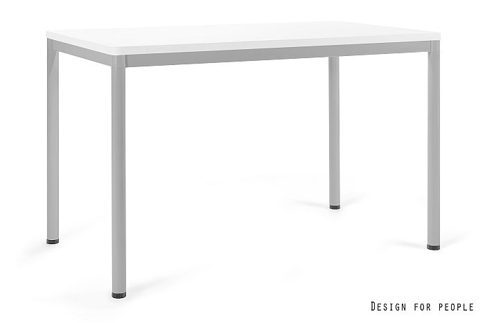 NOBE MANAGER DESK - GREY FRAME, TOP 120X70 CM - YZ-02 WHITE