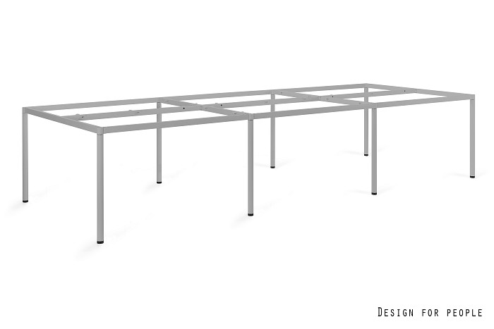 NOBE WORKSTATION 6 - GREY FRAME, WIDTH 352 CM