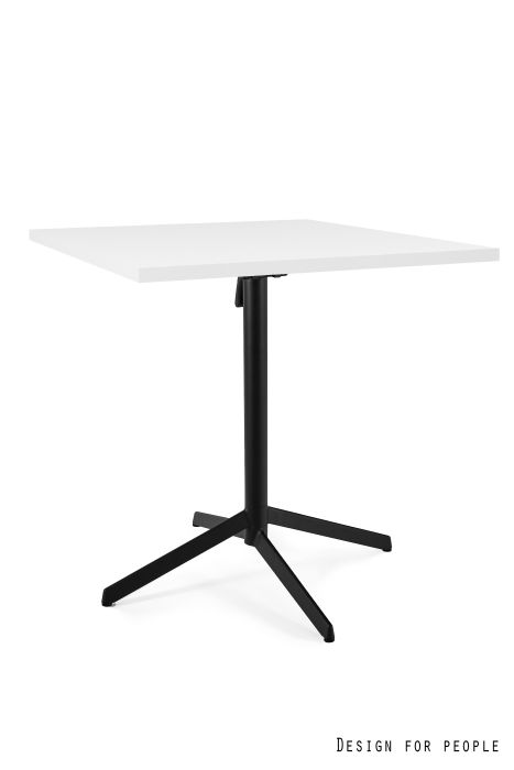 NEXUS - ESTRUCTURA NEGRA, TABLERO 80X80 CM - YZ-02 BLANCO
