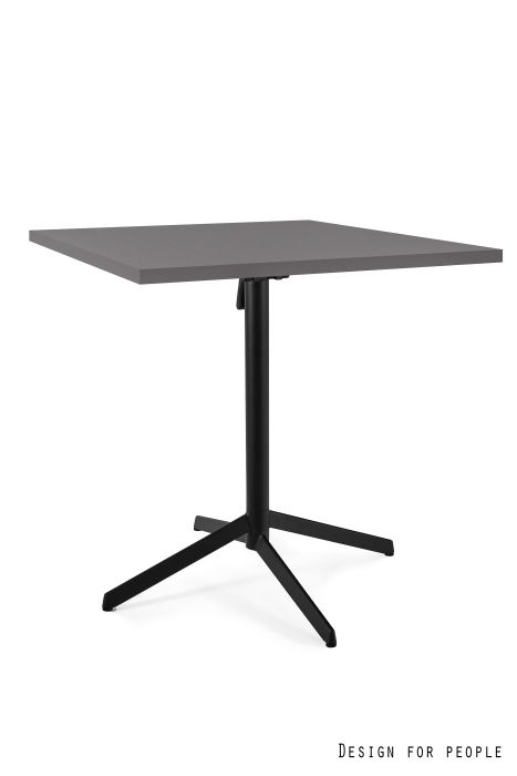 NEXUS - ESTRUCTURA NEGRA, TABLERO 80X80 CM - YZ-13 ANTRACITA