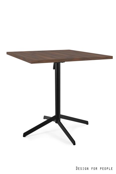 NEXUS - ESTRUCTURA NEGRA, TABLERO 80X80 CM - YZ-17 NOGAL
