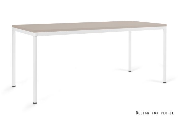 NOBE MANAGER DESK - WHITE FRAME, TOP 180X80 CM - YZ-14 BEIGE
