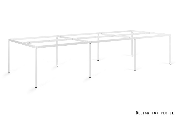 NOBE WORKSTATION 6 - WHITE FRAME, WIDTH 352 CM