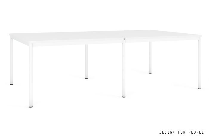 NOBE WORKSTATION 4 - WHITE FRAME, 2X TOP 120X140 CM - YZ-02 WHITE