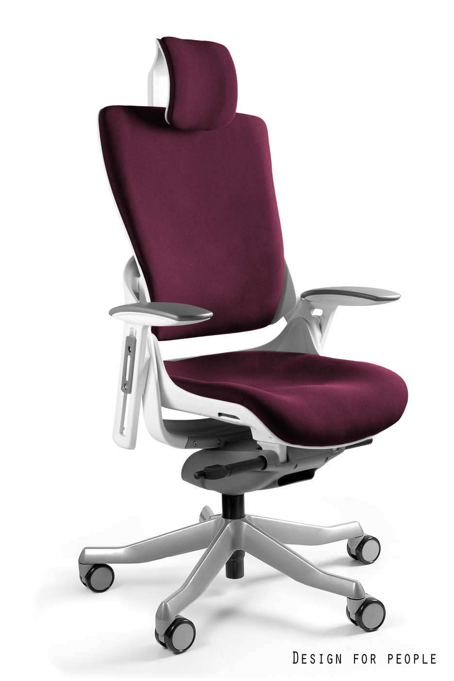 WAU 2 - WHITE/FABRIC BL403 BURGUNDY