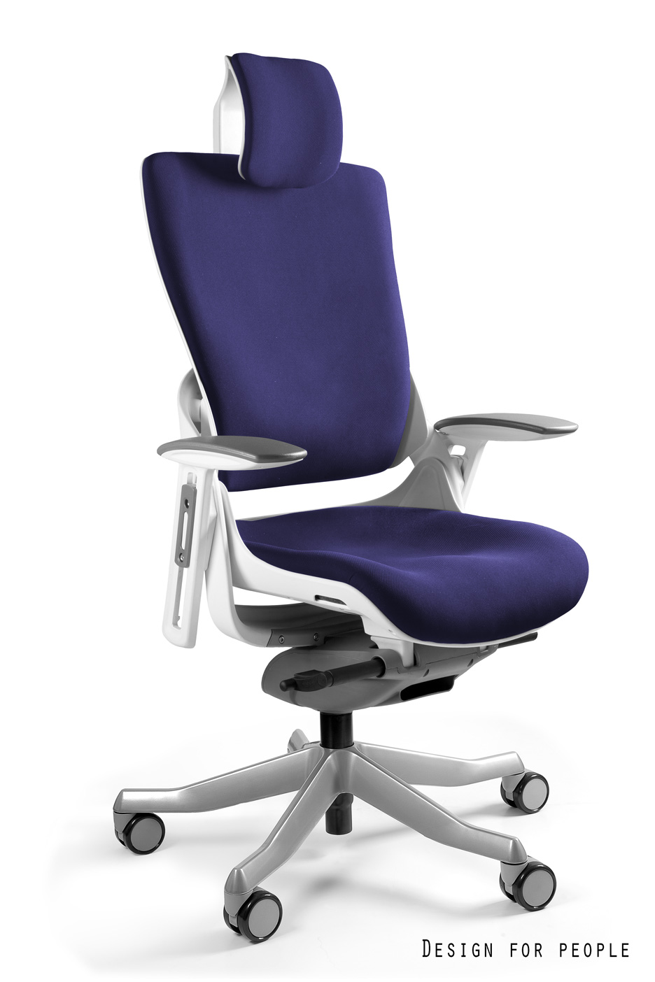 WAU 2 - WHITE/FABRIC BL412 NAVYBLUE