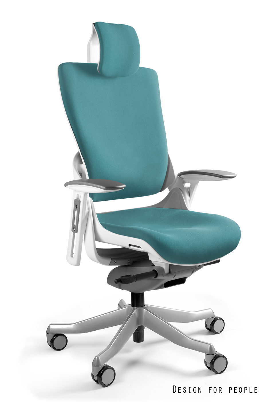 WAU 2 - WHITE/FABRIC BL413 TEALBLUE