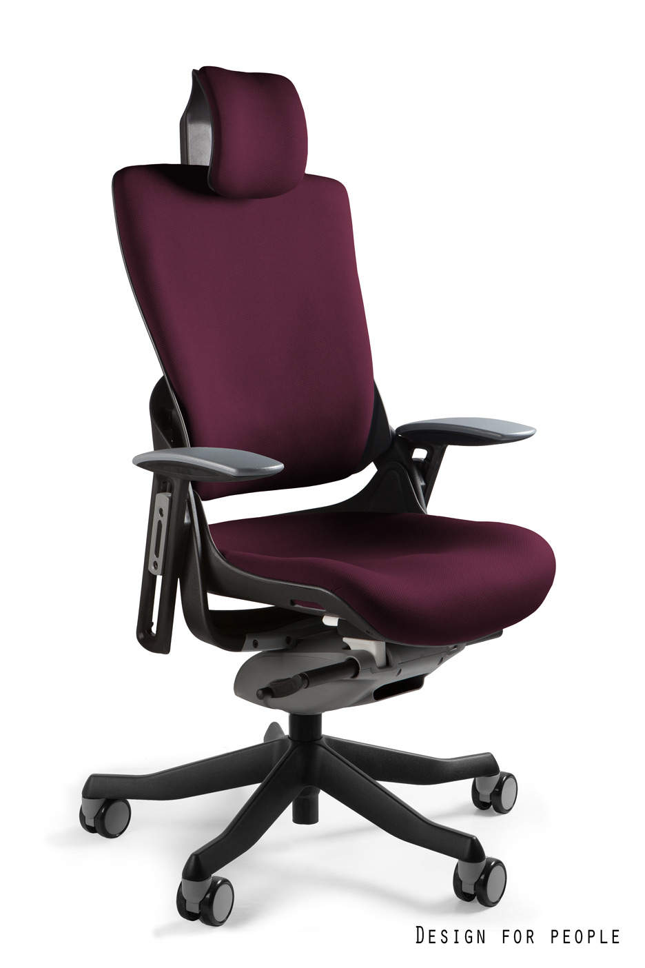 WAU 2 - BLACK/FABRIC BL403 BURGUNDY